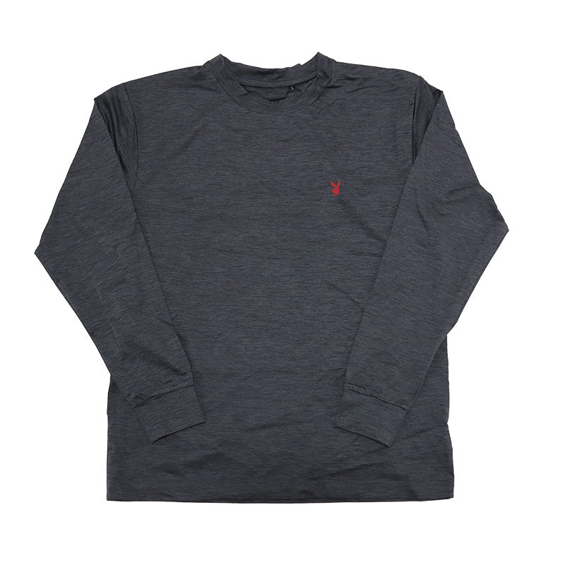 tシャツ メンズ 長袖 クルーネック ロンT インナー ワンポイント ブランド プレイボーイ M~LL トップス インナーシャツ 丸首 春 秋 紳士 肌着 男 下着 PLAYBOY アンダーウェア (在庫限り)