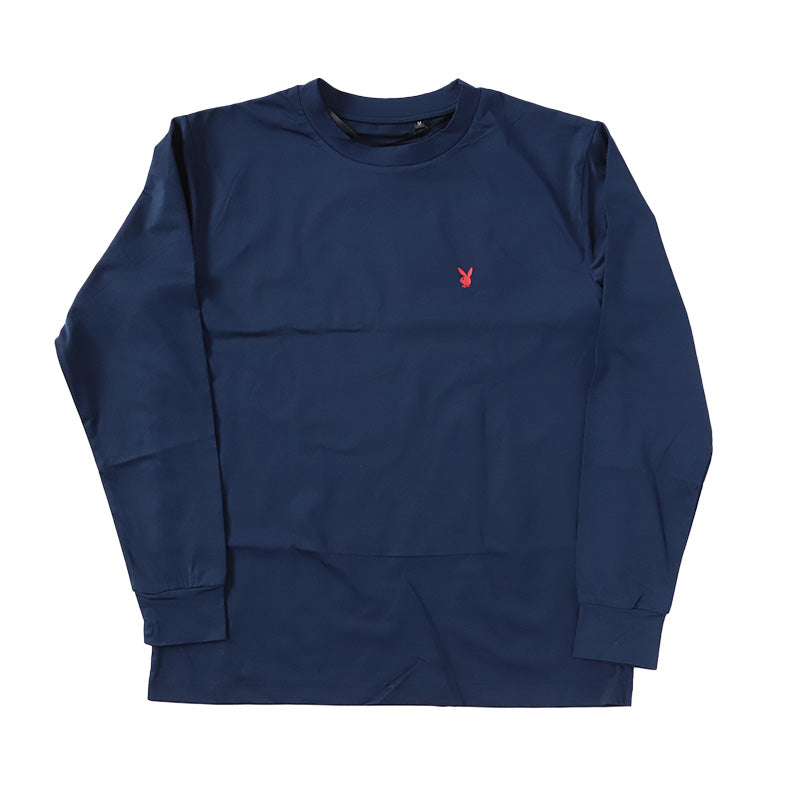 tシャツ メンズ 長袖 クルーネック ロンT インナー ワンポイント ブランド プレイボーイ M~LL トップス インナーシャツ 丸首 春 秋 紳士 肌着 男 下着 PLAYBOY アンダーウェア (在庫限り)