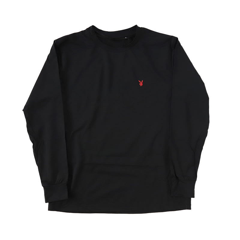 tシャツ メンズ 長袖 クルーネック ロンT インナー ワンポイント ブランド プレイボーイ M~LL トップス インナーシャツ 丸首 春 秋 紳士 肌着 男 下着 PLAYBOY アンダーウェア (在庫限り)