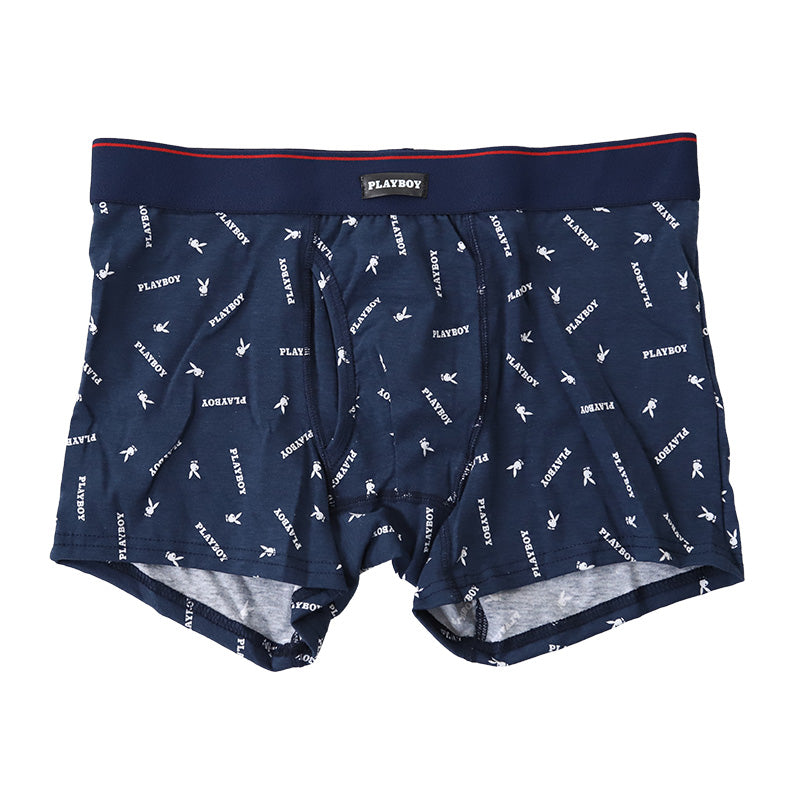 PLAYBOY ボクサーパンツ メンズ ボクサーブリーフ ブランド 綿 インナー コットン M~LL 前開き 下着 男性 パンツ ボクサー シンプル おしゃれ プレイボーイ