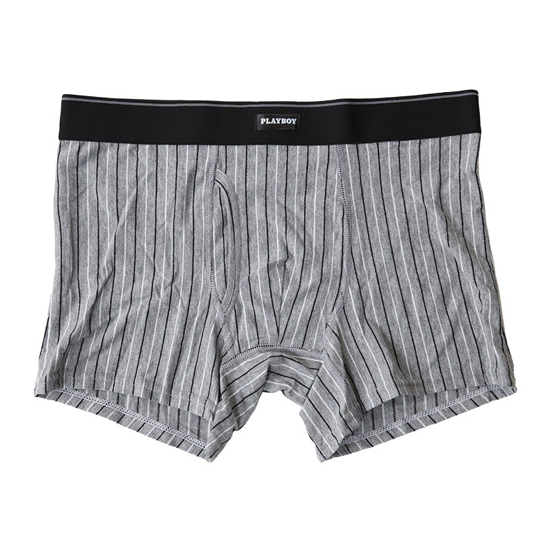 PLAYBOY ボクサーパンツ メンズ ボクサーブリーフ ブランド 綿 インナー コットン M~LL 前開き 下着 男性 パンツ ボクサー シンプル おしゃれ プレイボーイ