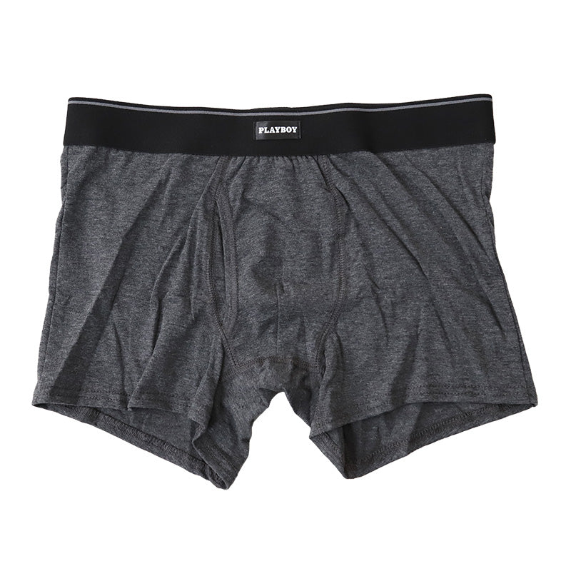 PLAYBOY ボクサーパンツ メンズ ボクサーブリーフ ブランド 綿 インナー コットン M~LL 前開き 下着 男性 パンツ ボクサー シンプル おしゃれ プレイボーイ