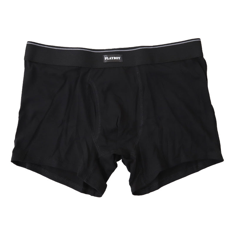 PLAYBOY ボクサーパンツ メンズ ボクサーブリーフ ブランド 綿 インナー コットン M~LL 前開き 下着 男性 パンツ ボクサー シンプル おしゃれ プレイボーイ