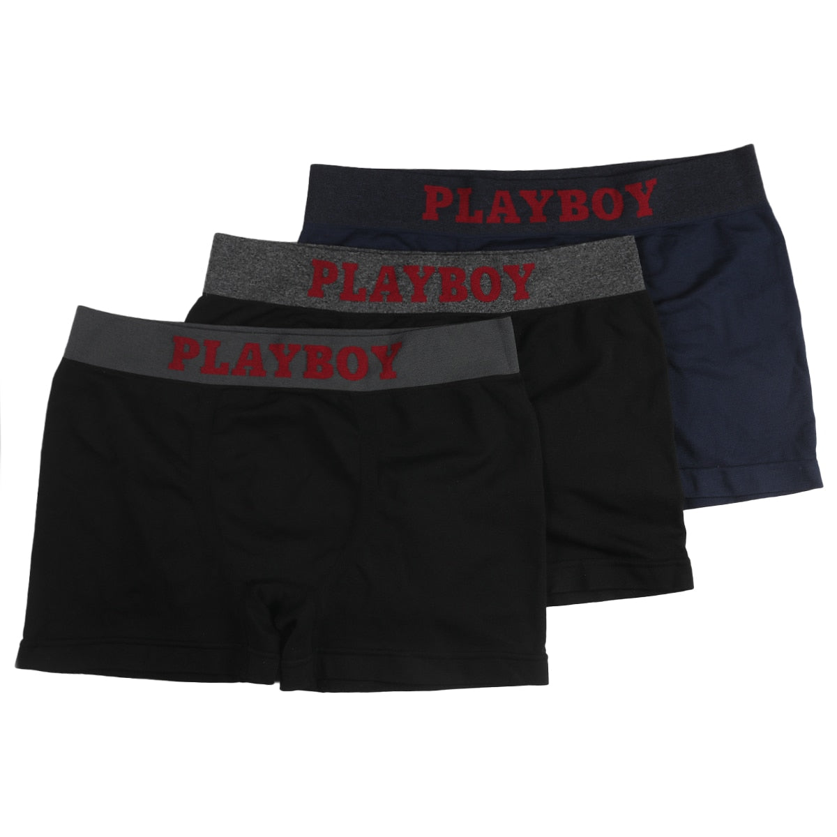 PLAYBOY ボクサーパンツ メンズ ボクサーブリーフ ブランド 成型ボクサー インナー 3枚組 M~LL セット 前閉じ 下着 男性 パンツ ボクサー シンプル おしゃれ プレイボーイ (在庫限り)