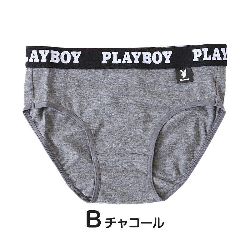ショーツ レディース 婦人 シンプル ブランド PLAYBOY M L LL 下着 肌着 インナー PLAY BOY かっこいい 綿混 (在庫限り)