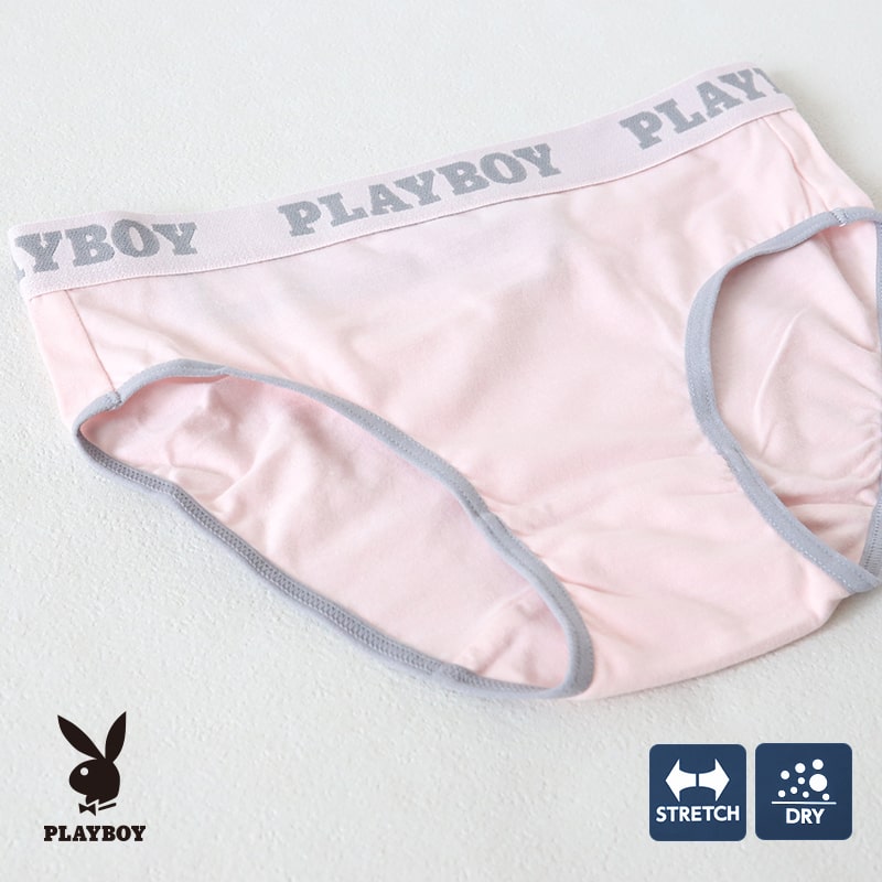 ショーツ レディース 婦人 シンプル ブランド PLAYBOY M L LL ストレッチ ドライ 女性 下着 肌着 インナー PLAY BOY 綿混 (在庫限り)