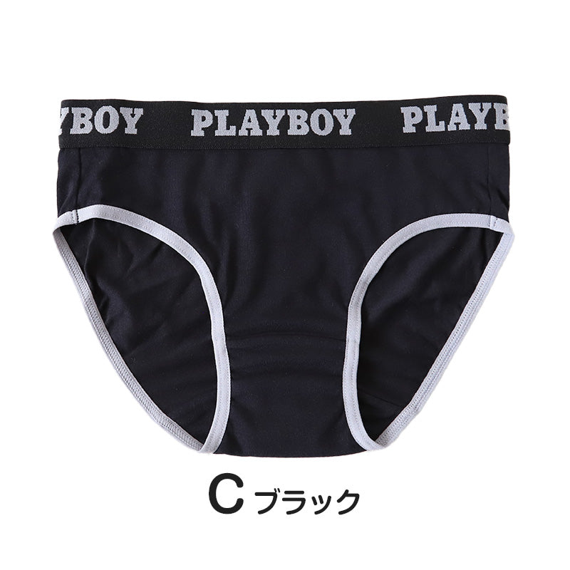 ショーツ レディース 婦人 シンプル ブランド PLAYBOY M L LL ストレッチ ドライ 女性 下着 肌着 インナー PLAY BOY 綿混 (在庫限り)