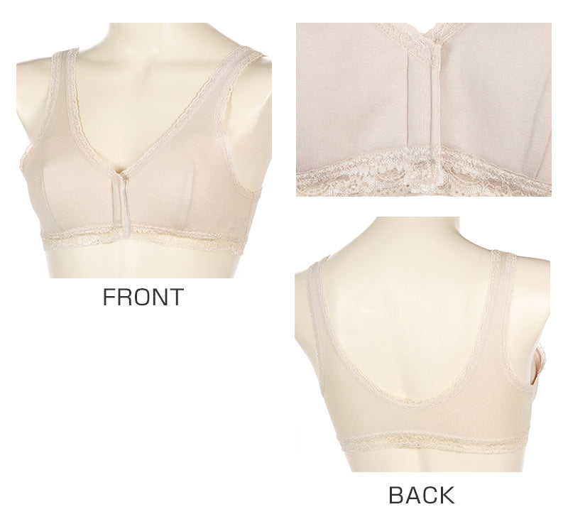 前あきブラジャー ブラジャー 前ボタン ノンワイヤーブラ ブラ レディース アツギ M L LL 3L ノンワイヤーブラジャー インナー シンプル 無地 ATSUGIの肌着 アツギの肌着