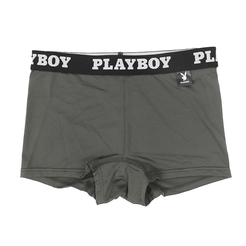 ショーツ レディース ボクサーショーツ 1分丈ショーツ 婦人 シンプル ブランド PLAYBOY M L LL 下着 肌着 インナー PLAY BOY かっこいい 綿混