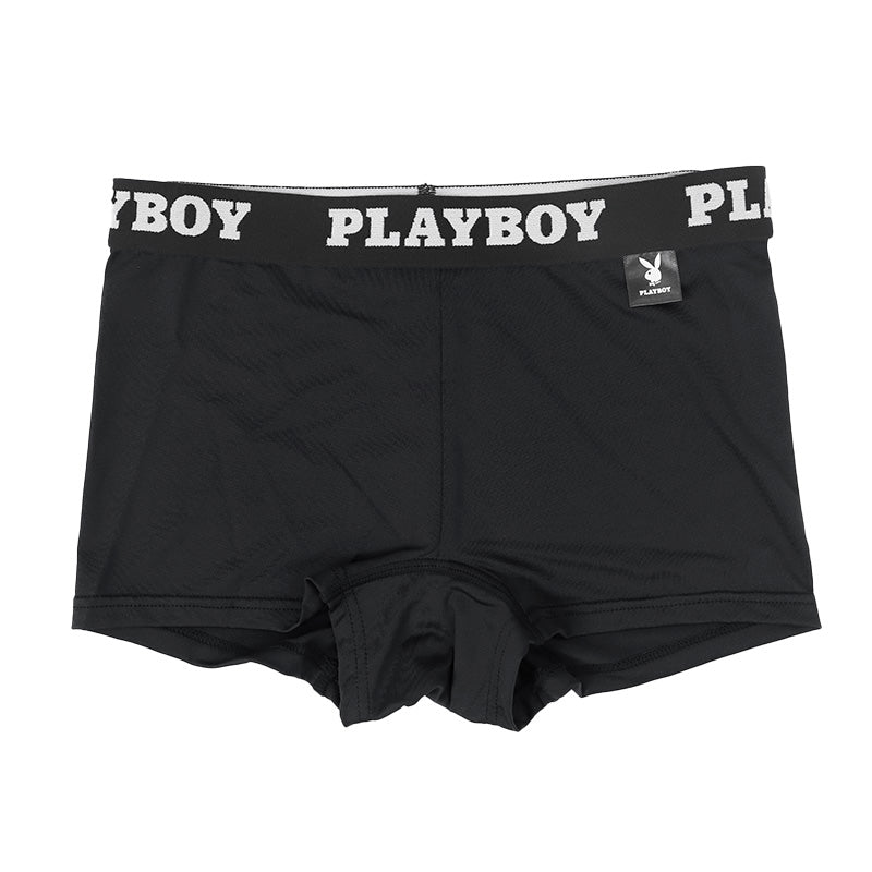 ショーツ レディース ボクサーショーツ 1分丈ショーツ 婦人 シンプル ブランド PLAYBOY M L LL 下着 肌着 インナー PLAY BOY かっこいい 綿混