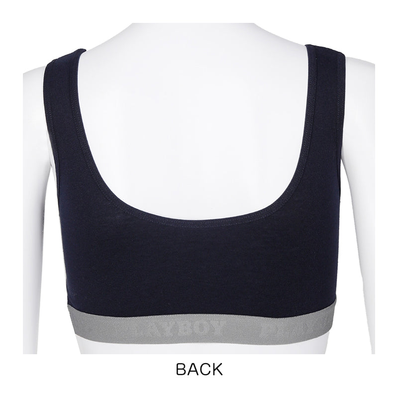 ハーフトップ レディース スポーツブラ スポブラ 婦人 シンプル ブランド ヨガ M L LL ウォーキング ストレッチ PLAYBOY 下着 肌着 インナー PLAY BOY かっこいい