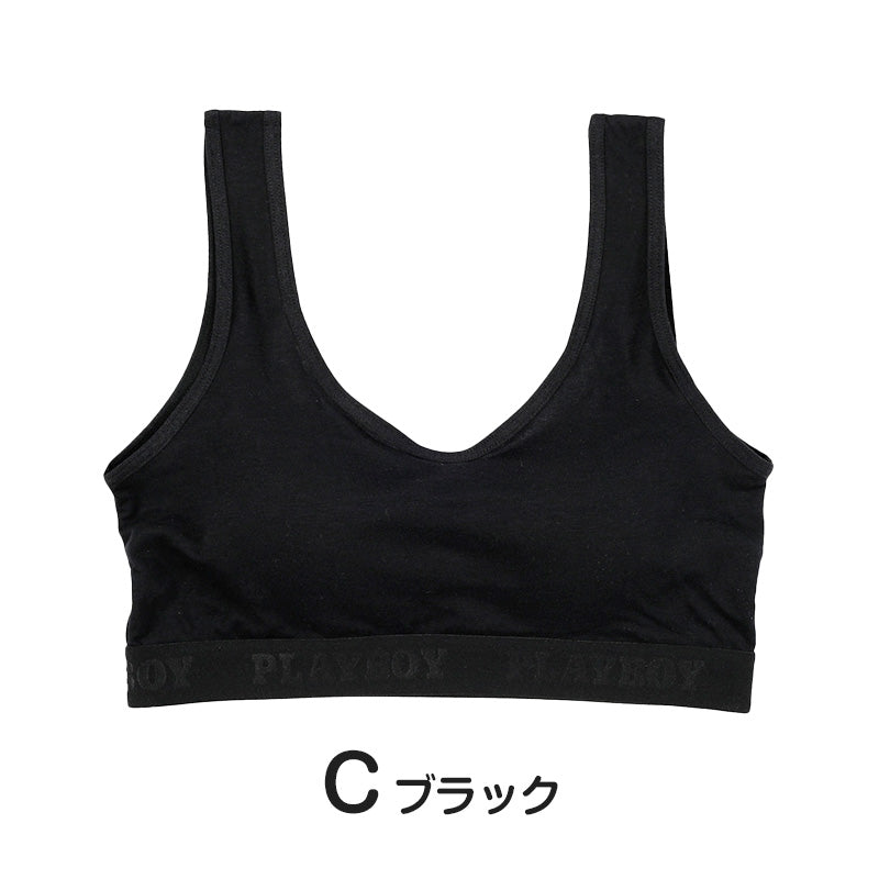 ハーフトップ レディース スポーツブラ スポブラ 婦人 シンプル ブランド ヨガ M L LL ウォーキング ストレッチ PLAYBOY 下着 肌着 インナー PLAY BOY かっこいい