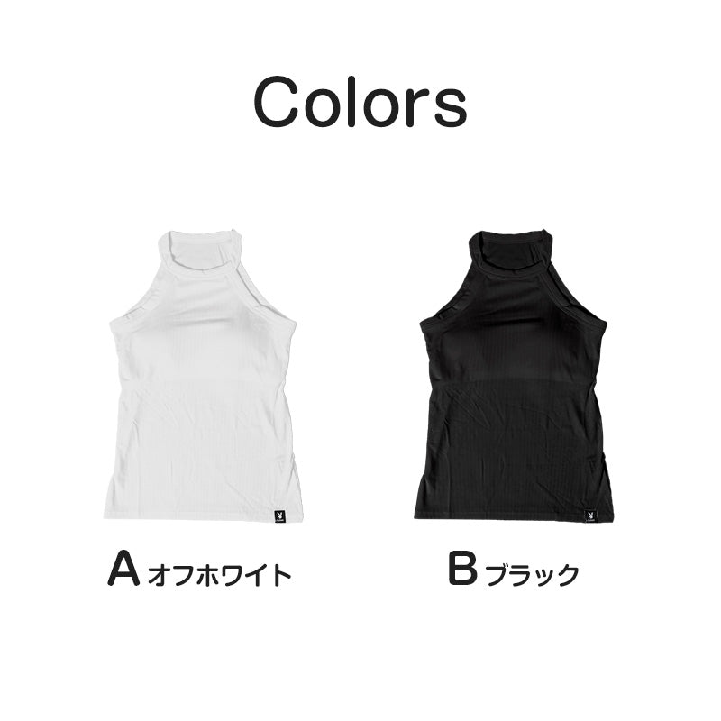 レディース ホルターネック タンクトップ カップ付き インナー ブラトップ ノースリーブ 肌着 M L LL カップ付きタンクトップ カップ付きインナー スリーブレス カップ付 婦人 黒 白 下着