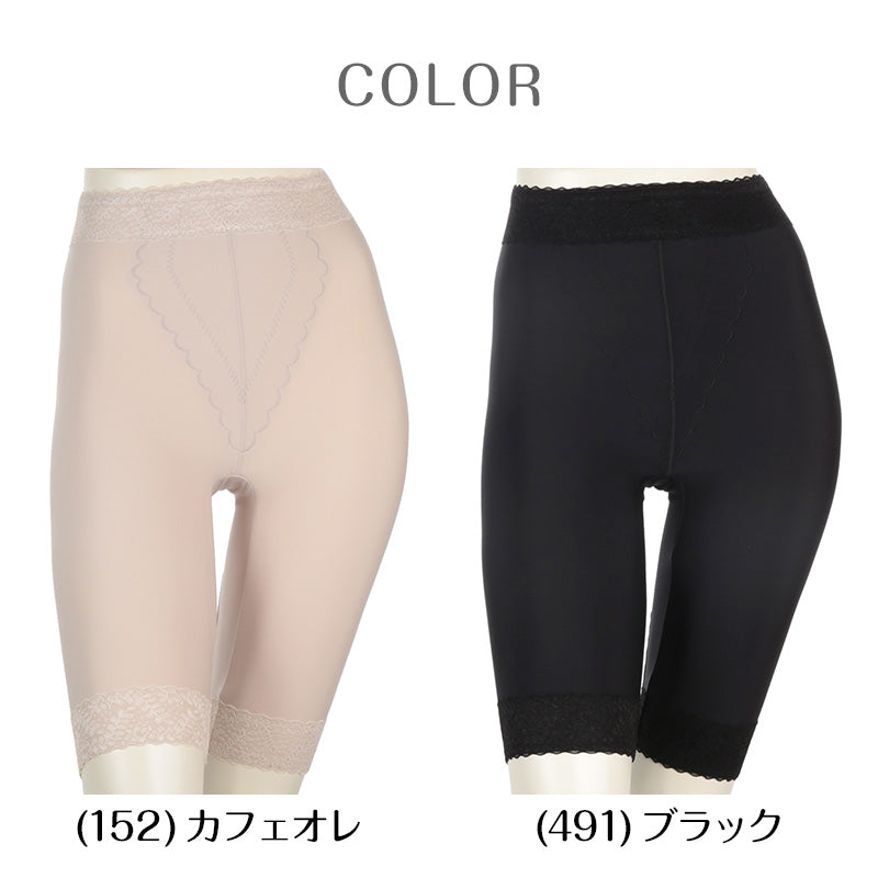 ガードルショーツ ロングガードル ニーロング丈 ひざ丈 裏起毛 ガードル 1枚履き ぽっこりお腹 アツギ ウエスト64~90cm ATSUGI レディース 女性 婦人 下着 下腹 産後 補正下着 姿勢 下っ腹 防寒