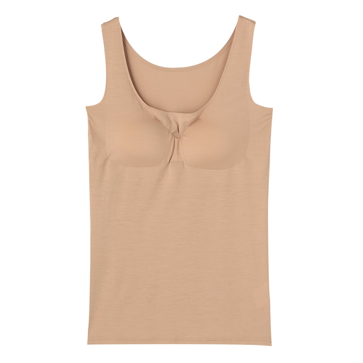 カップ付きタンクトップ レディース タンクトップ カップ付き インナー ブラトップ アウターにひびきにくい シームレス 肌着 アツギ M L LL 婦人 ノースリーブ ベージュ ピンク 下着 アスティーグ ASTIGU