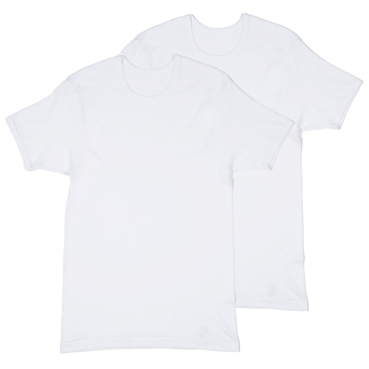 メンズ 半袖 綿100% インナー tシャツ 丸首 2枚組 アツギ 半袖シャツ クルーネック コットン 綿 肌に優しい M L LL 敏感肌 紳士 肌着 下着 男 アンダーウェア まとめ買い