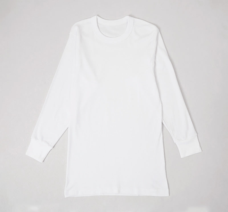 メンズ 長袖シャツ 綿100 スムース 長袖丸首Tシャツ 丸首 肌着 2枚組 インド綿 M L LL インナー 紳士 綿 綿100% コットン クルーネック 男 アンダーウェア まとめ買い