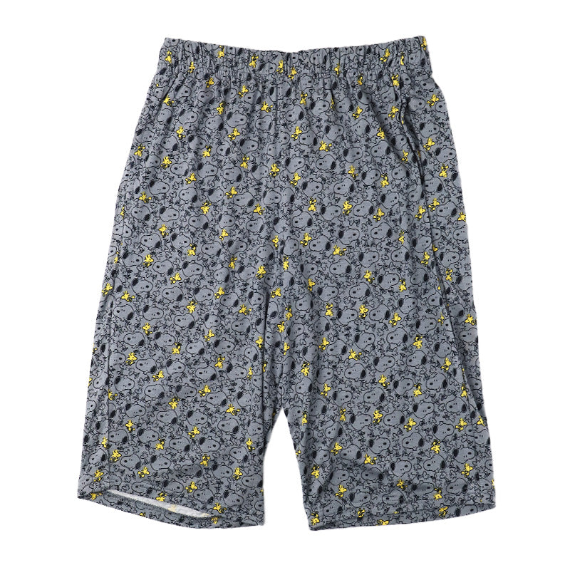 ステテコ キッズ ルームパンツ 夏用 スヌーピー 子供服 ズボン ボトム すててこ 140cm 150cm 160cm 男の子 女の子 ルームウェア 部屋着 パジャマ レーヨン 速乾 ハーフパンツ ポケット付き 夏 涼しい キャラクター