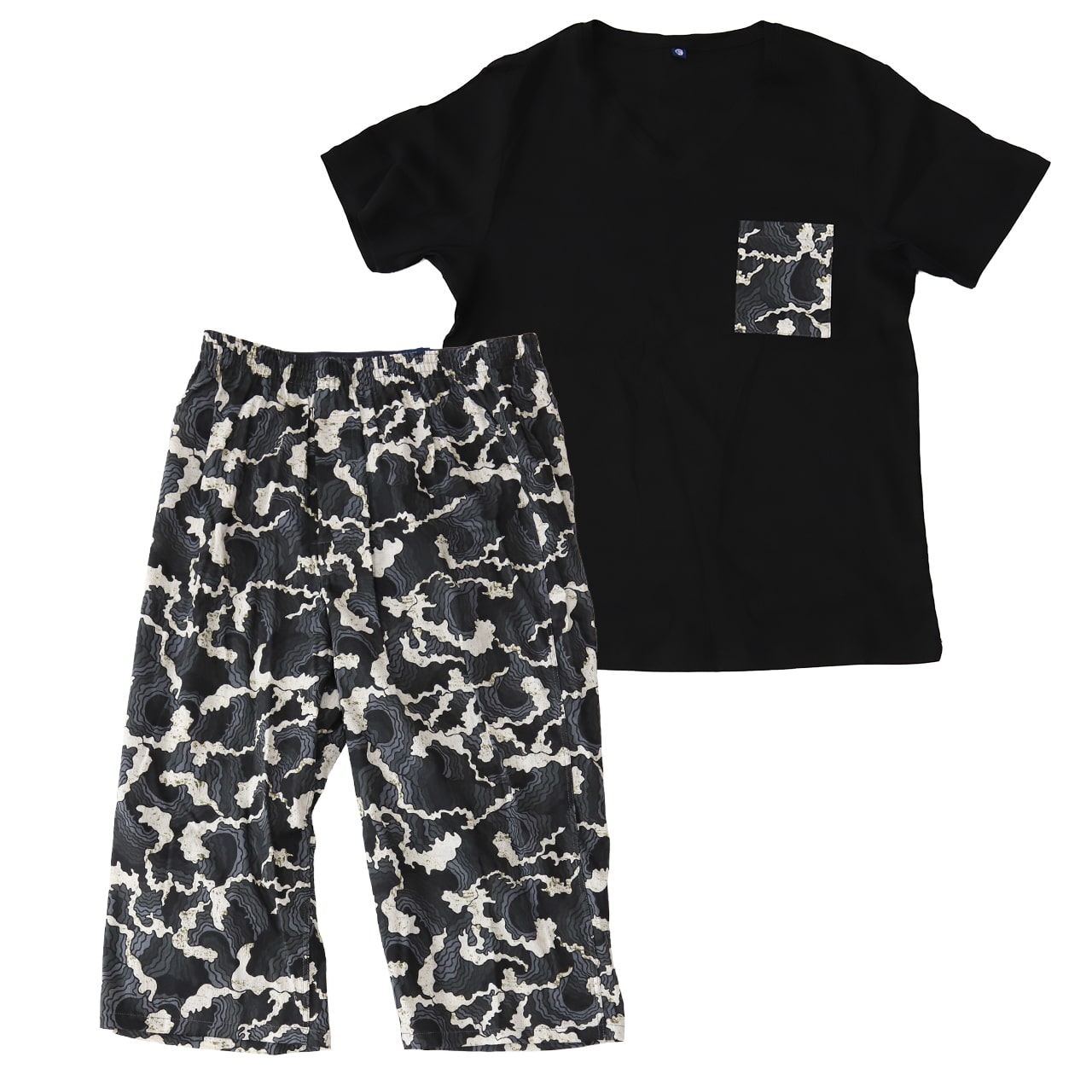 綿100% ステテコ メンズ 上下セット 夏 パジャマ 部屋着 半袖 vネック M~LL Tシャツ 夏用 ルームウエア ルームウェア 上下 父の日 プレゼント ギフト 60代 50代 70代 実用的 服