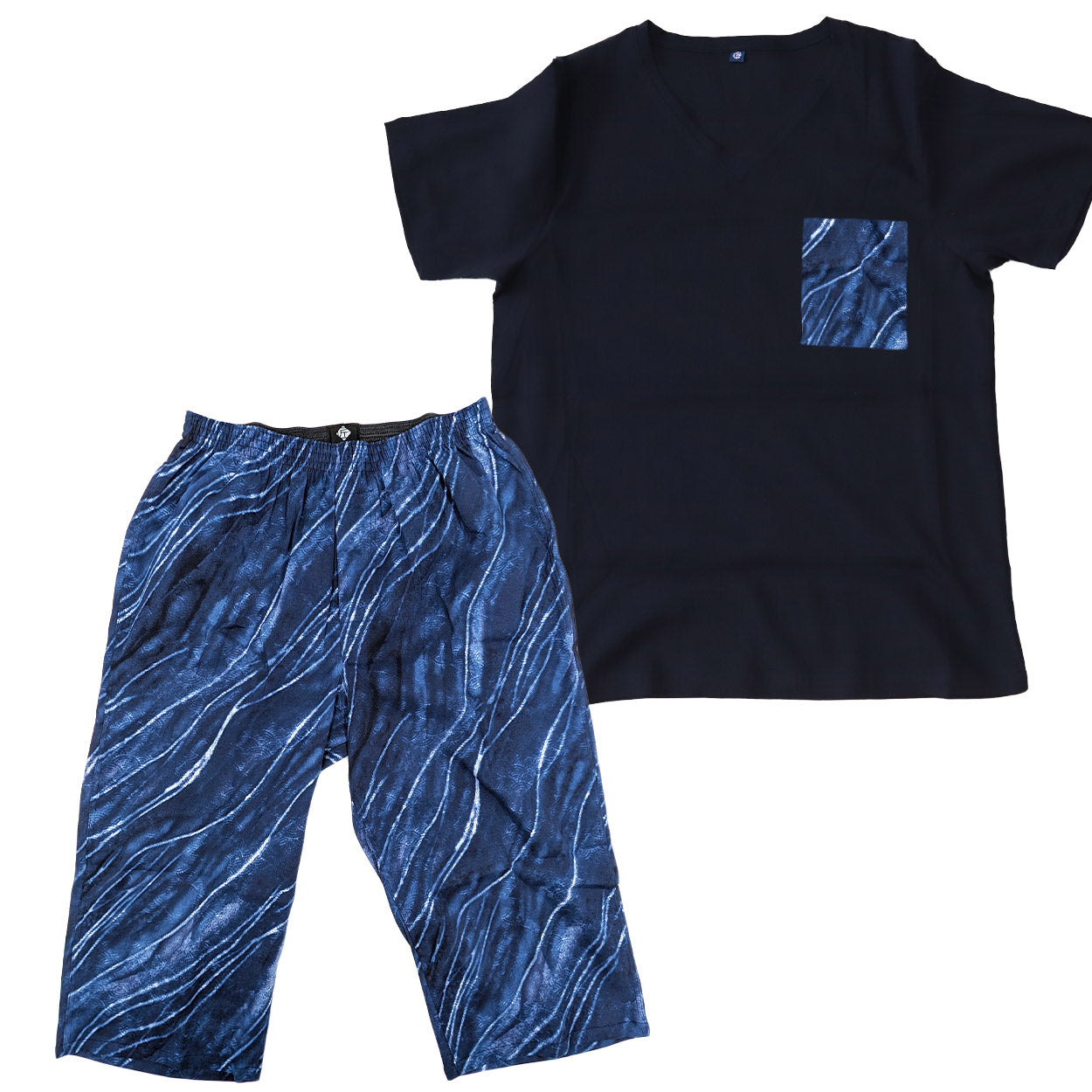 綿100% ステテコ メンズ 上下セット 夏 パジャマ 部屋着 半袖 vネック M~LL Tシャツ 夏用 ルームウエア ルームウェア 上下 父の日 プレゼント ギフト 60代 50代 70代 実用的 服
