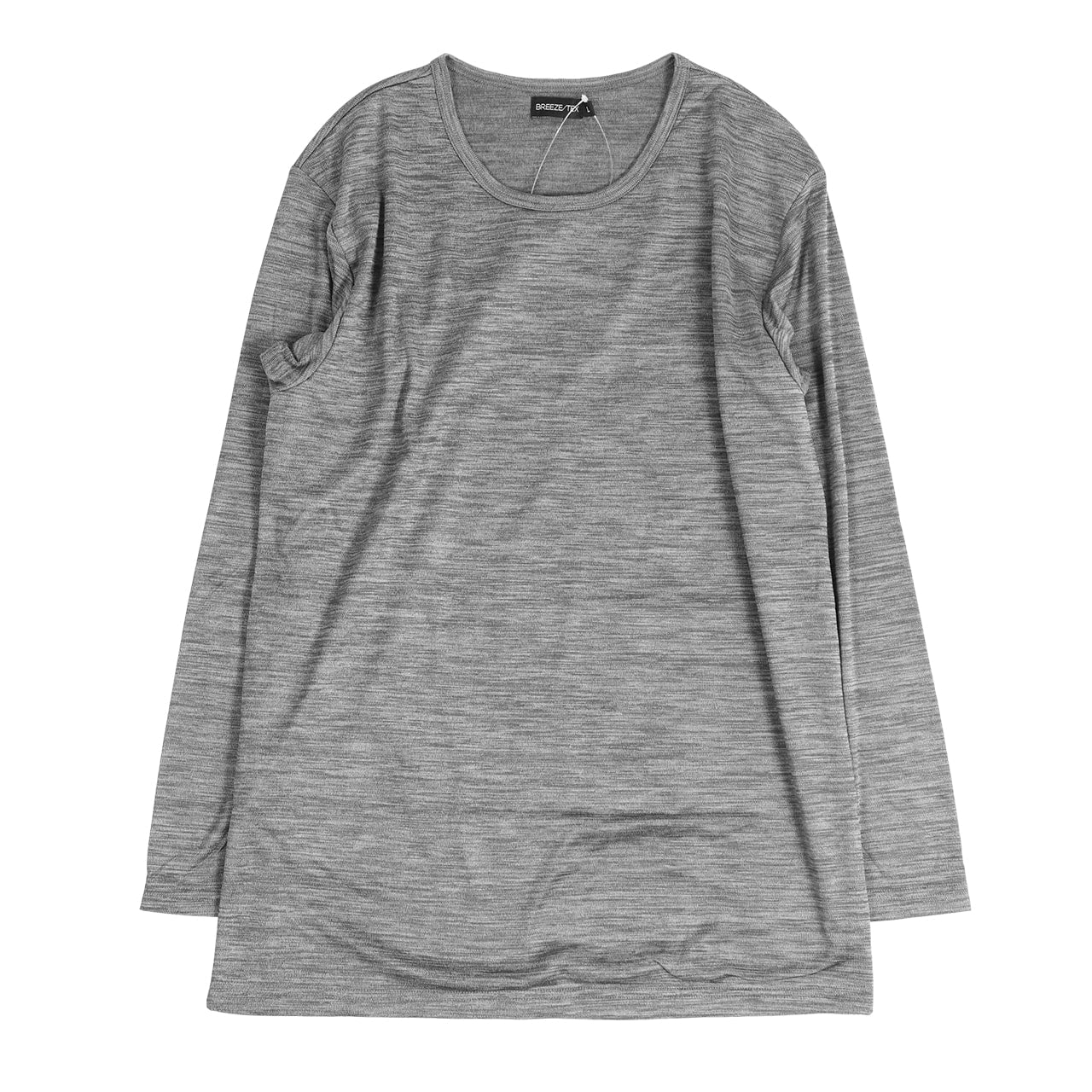 BREEZE/TEX メンズ 防風 長袖丸首シャツ M~LL (ブリーズテックス あたたかい レジャー 外仕事 ウィンタースポーツ) (在庫限り)