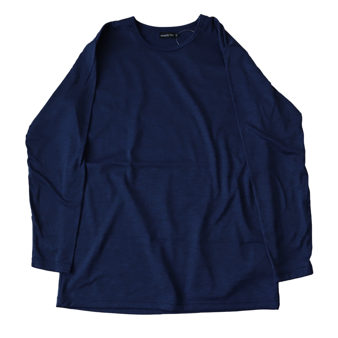 BREEZE/TEX メンズ 防風 長袖丸首シャツ M~LL (ブリーズテックス あたたかい レジャー 外仕事 ウィンタースポーツ) (在庫限り)