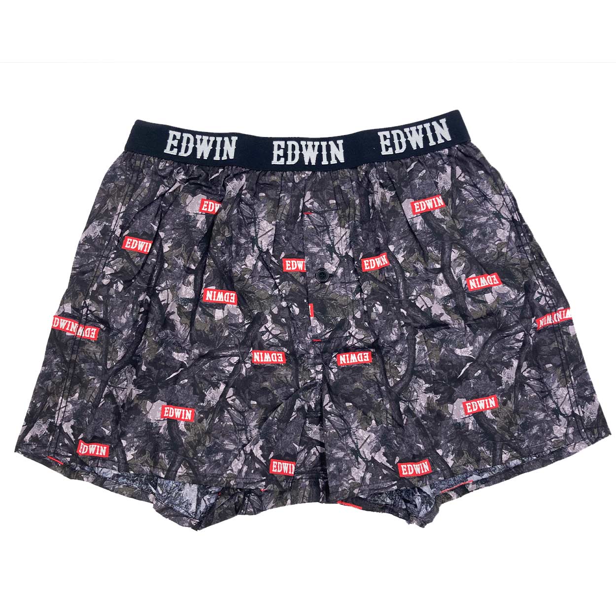 トランクス エドウィン 定番 メンズ EDWIN 前開き 柔らかい 綿素材 ゆったり 本体生地は綿100% 快適 通気性 涼しい 前ボタン 動きやすい スポーツ 人気 夏にも快適 秋冬にもおすすめ ゴルフ ブランド 黒 ブルー ネイビー チャコール M L LL M-LL