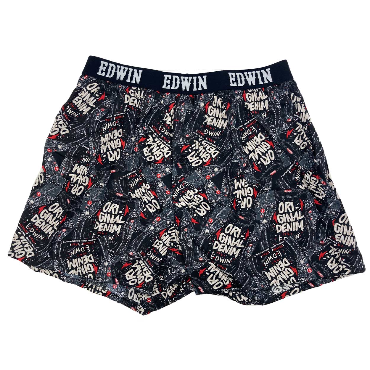 トランクス エドウィン 定番 メンズ EDWIN 前開き 柔らかい 綿素材 ゆったり 本体生地は綿100% 快適 通気性 涼しい 前ボタン 動きやすい スポーツ 人気 夏にも快適 秋冬にもおすすめ ゴルフ ブランド 黒 ブルー ネイビー チャコール M L LL M-LL