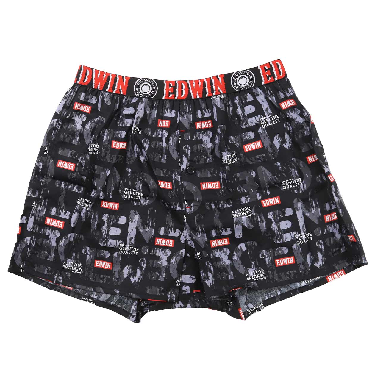 トランクス エドウィン 定番 メンズ EDWIN 前開き 柔らかい 綿素材 ゆったり 本体生地は綿100% 快適 通気性 涼しい 前ボタン 動きやすい スポーツ 人気 夏にも快適 秋冬にもおすすめ ゴルフ ブランド 黒 ブルー ネイビー チャコール M L LL M-LL