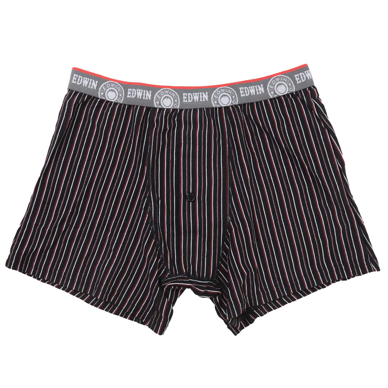 トランクス エドウィン 定番 メンズ EDWIN M L LL ニット生地 前開き 柔らかい 綿素材 快適 前ボタン 動きやすい スポーツ 人気 夏にも快適 秋冬にもおすすめ ゴルフ ブラック ネイビー インディゴ ブランド