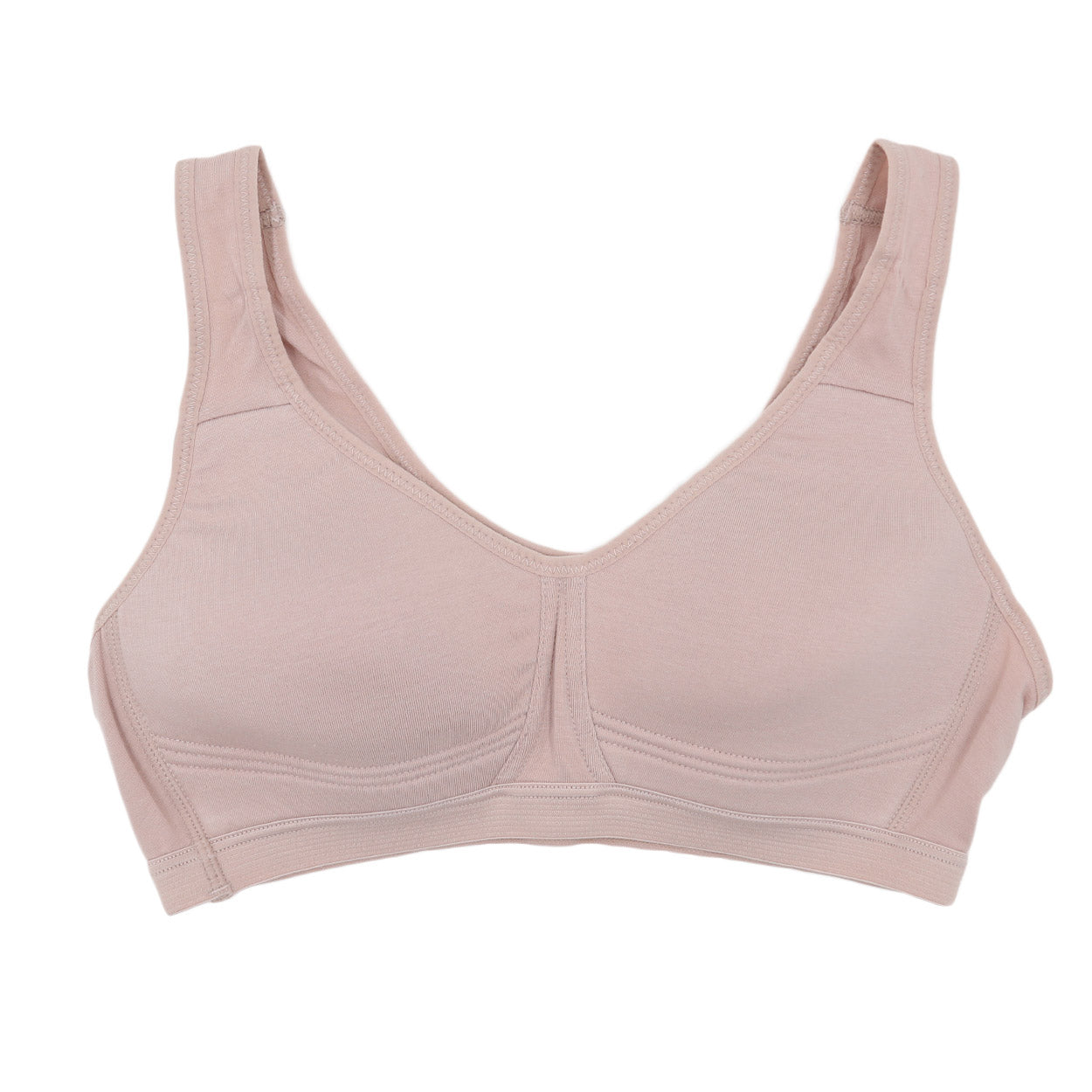 ノンワイヤーブラ 綿 レディース ブラジャー ナイトブラ おやすみブラ 昼夜兼用 24時間ブラ M~LL 垂れない 横流れ防止 パッド一体型 肩紐太い 寝る時 リラックス 無地 下着 インナー 締め付けない 楽 らくちん (在庫限り)