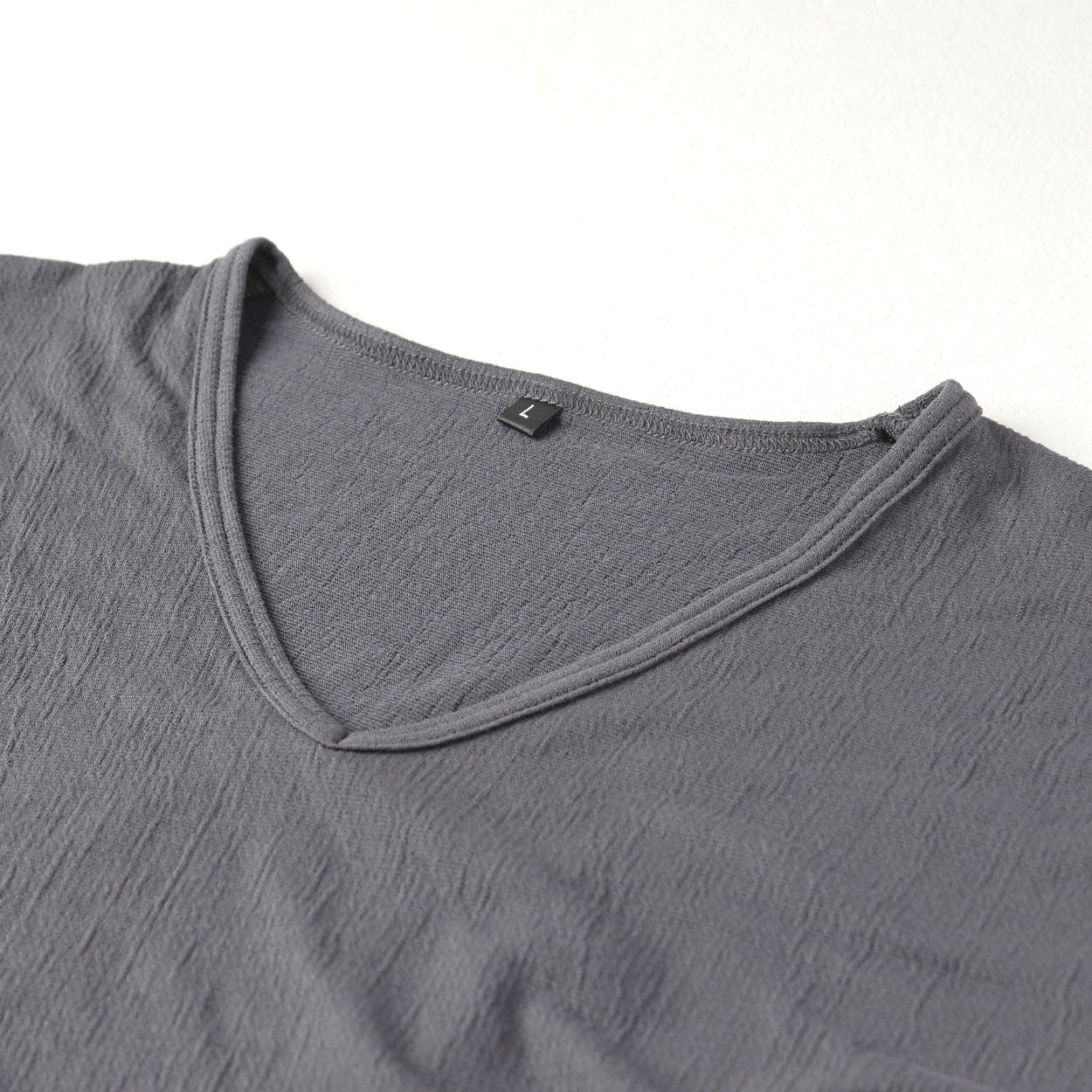 メンズ インナー 半袖 夏 vネック tシャツ 速乾 シャリ感 ストレッチ サラサラ M~LL 涼しい クレープ 綿 ムレない 蒸れにくい べたつかない v首 下着 肌着 男性 紳士 (在庫限り)