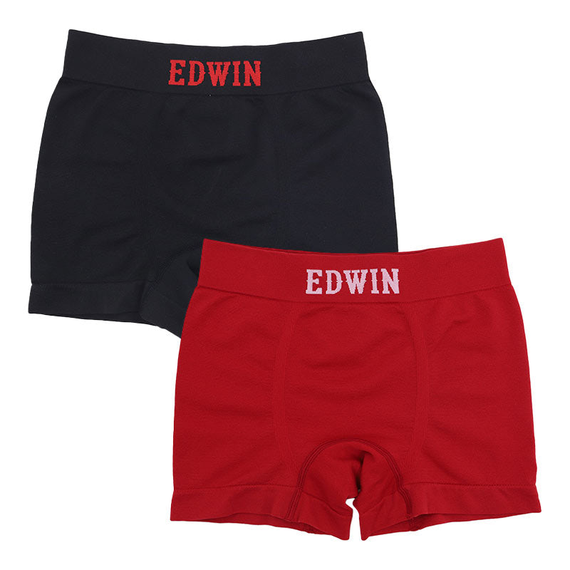 2枚組 ボクサーパンツ エドウィン キッズ ボクサーブリーフ EDWIN 140~160cm 成型 ストレッチ 快適 人気 夏にも快適 スポーツ アウトドア ブランド インナー パンツ 男児 ジュニア 肌着