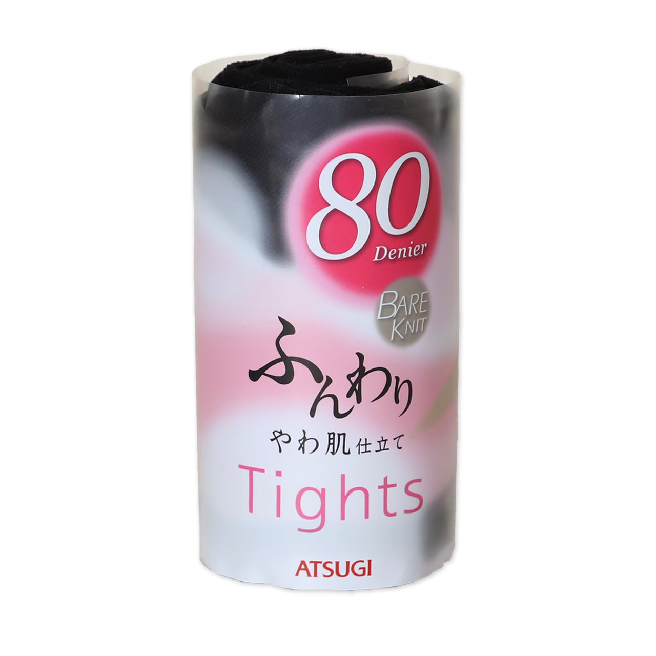 タイツ レディース アツギ 80デニール S-M~L-LL (肌色 ベージュ 黒 ブラウン カラータイツ 秋 冬 コンパクト 個包装) (在庫限り)