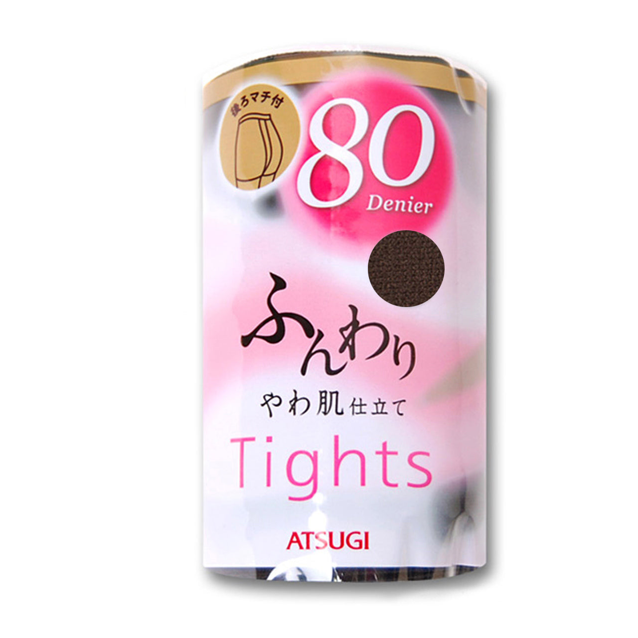タイツ レディース アツギ 80デニール ゆったり JM-L (肌色 ベージュ 黒 ブラウン しめつけない カラータイツ 秋 冬 コンパクト 個包装) (在庫限り)