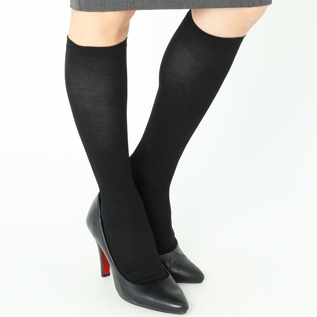 グンゼ 【2枚セット】BeautyShape 足首25hPaハイソックス 23-25cm (レディース GUNZE BeautyShape 加圧 着圧 美脚) (在庫限り)