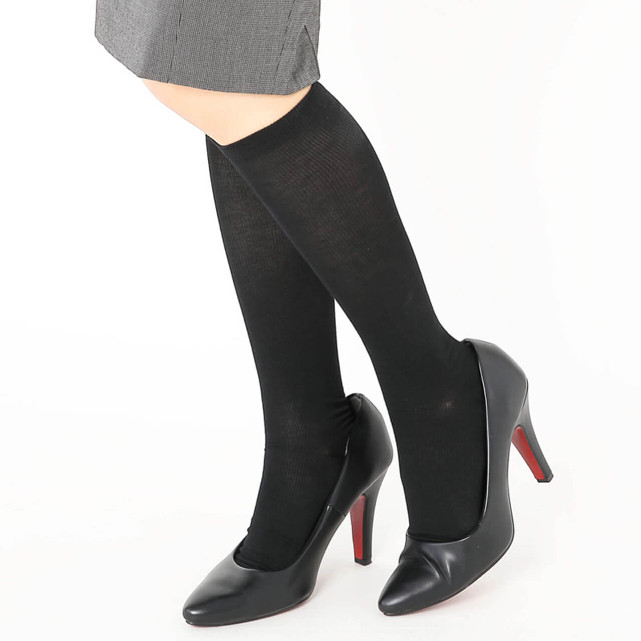 グンゼ 【2枚セット】BeautyShape 足首28hPaハイソックス 23-25cm (レディース GUNZE 加圧 着圧 美脚) (在庫限り)
