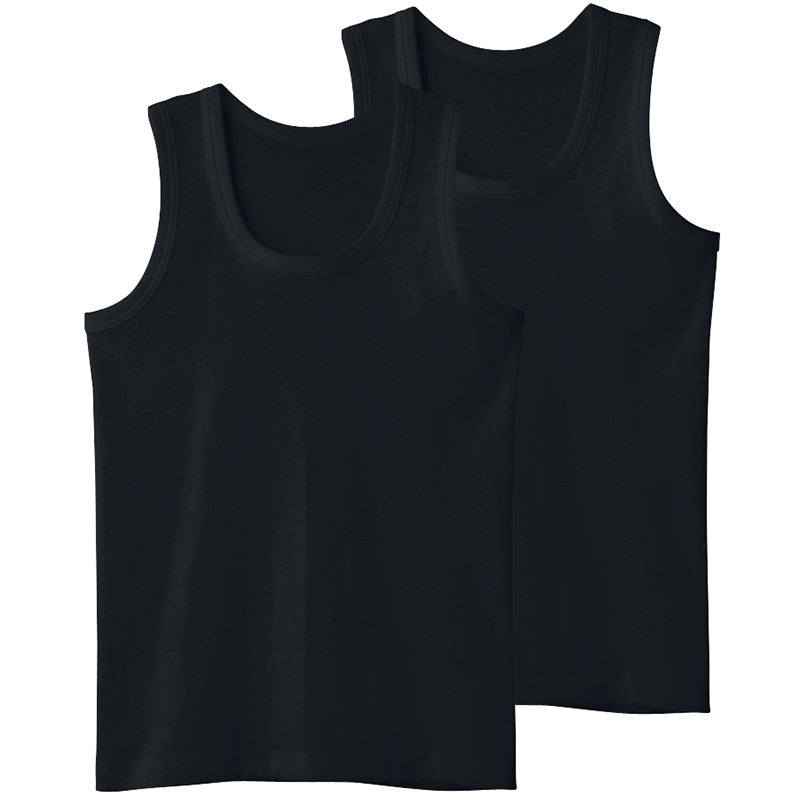 グンゼ 子供 肌着 タンクトップ キッズ 綿100% 男の子 2枚組 100cm~170cm 下着 ランニング シャツ 白 黒 無地 綿 子ども 男児 インナー 100 110 120 130 140 150 160 170 子供用 コットン