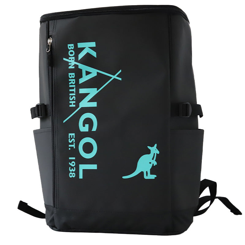 リュック 通学 おしゃれ スクール KANGOL 男子 女子 中学生 高校生 30L (スクエア カンゴール 黒 撥水 ファスナー A3 A4 反射材 メッシュ 多機能 緑 白 紫 ロゴ)