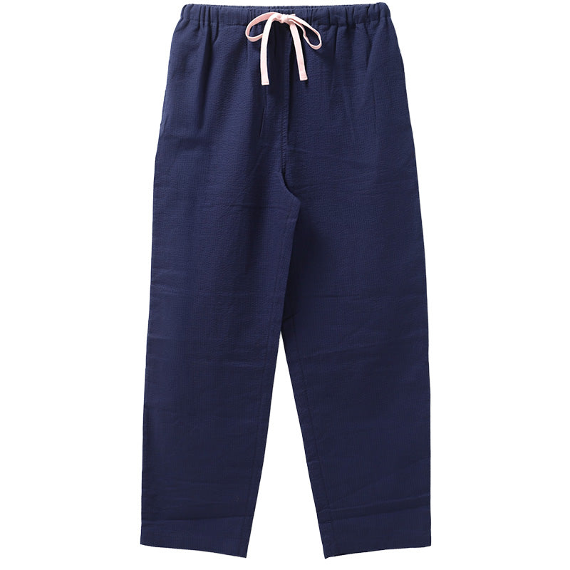 ルームパンツ レディース ロング丈 しじら 綿 部屋着 M L LL 涼しい 長ズボン パジャマパンツ ステテコ イージーパンツ 春夏 リラックスパンツ 婦人 女性 ホームウェア ナイトウェア 寝間着 くつろぎ着 涼感 肌ばなれ 凹凸生地 さらさら