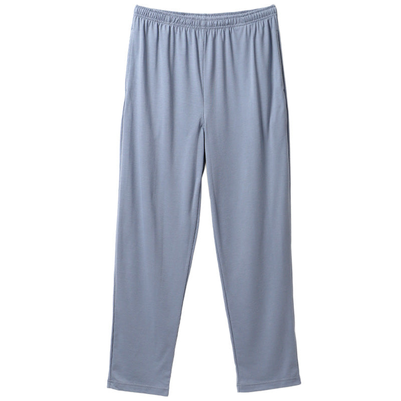 ルームパンツ メンズ パジャマ パンツ ロングパンツ 長ズボン ストレート 薄手 M L LL 部屋着 ゆったり リラックスパンツ ウエスト紐付き ポケット付き 春夏 秋 寝巻き ナイトウェア カジュアル 紳士 男性 おうち時間 ワンマイルウェア 快適 柔らか 動きやすい