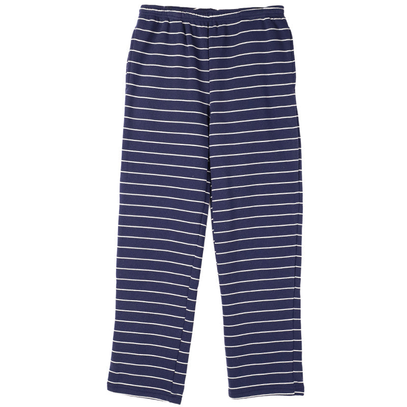 ルームパンツ レディース 裏起毛 パンツ ボーダー ルームウェア ストレート スウェット M L LL ウエストゴム ポケット付き シンプル リラックスパンツ イージーパンツ 暖かい あったか 冬用 防寒 寒さ対策 保温 部屋着 パジャマ