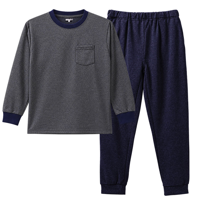 キッズ スウェット 上下セット ミニ裏毛 綿混 長袖 長ズボン 男の子 子供服 セットアップ 140 150 160 cm 無地 ジュニア ボーイズ ルームウェア 部屋着 パジャマ スエット 上下 長袖トップス ロングパンツ 普段着 小学生 中学生 修学旅行 林間学校
