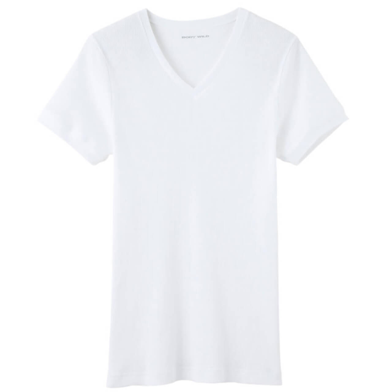 グンゼ BODY WILD Vネック リブ Tシャツ bodywild 綿100% M~LL (GUNZE ボディーワイルド メンズ 男性 下着 肌着 tシャツ インナー 半袖 M L LL) (在庫限り)