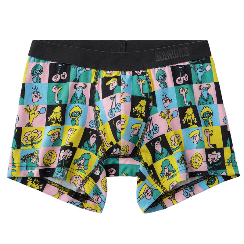 ボディワイルド 綿 ベア天 ボクサーブリーフ メンズ 前閉じ グンゼ M L 下着 パンツ インナー 男性用 ボクサー 綿混 ストレッチ 快適 フィット おしゃれ グラフィック デザイン ブランド 人気 シンプル アンダーウェア デイリー ギフト プレゼント