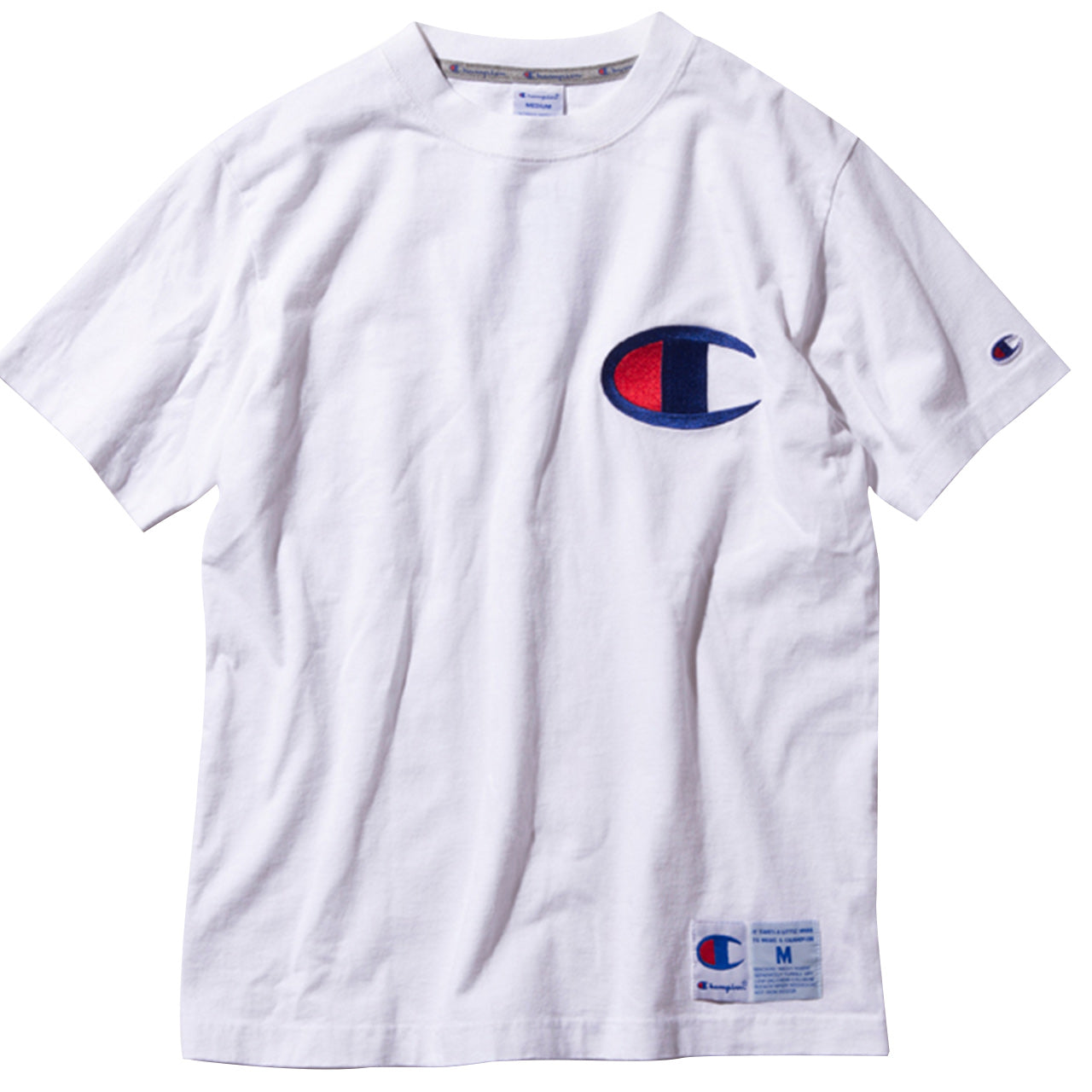 Champion Tシャツ メンズ 半袖 S~XL (男性 紳士 左胸刺繍 シャツ インナー チャンピオン 綿100%) (在庫限り)