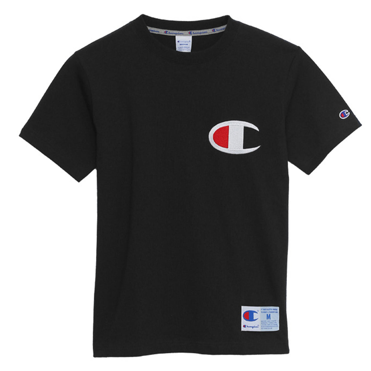 Champion Tシャツ メンズ 半袖 S~XL (男性 紳士 左胸刺繍 シャツ インナー チャンピオン 綿100%) (在庫限り)