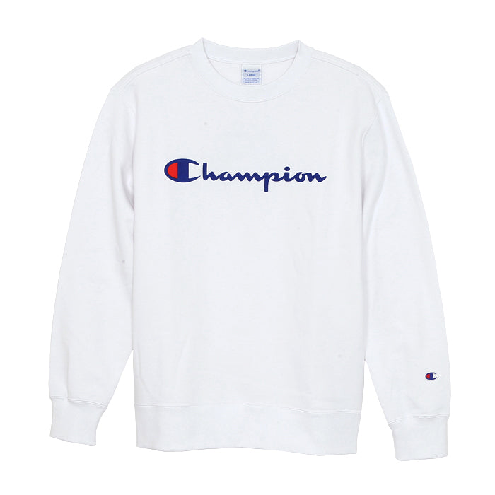 Champion 裏毛クルーネックロゴプリントスウェットシャツ M~XXL (チャンピオン 丸首 裏毛 パイル トレーナー 秋 冬 メンズ 男性) (在庫限り)