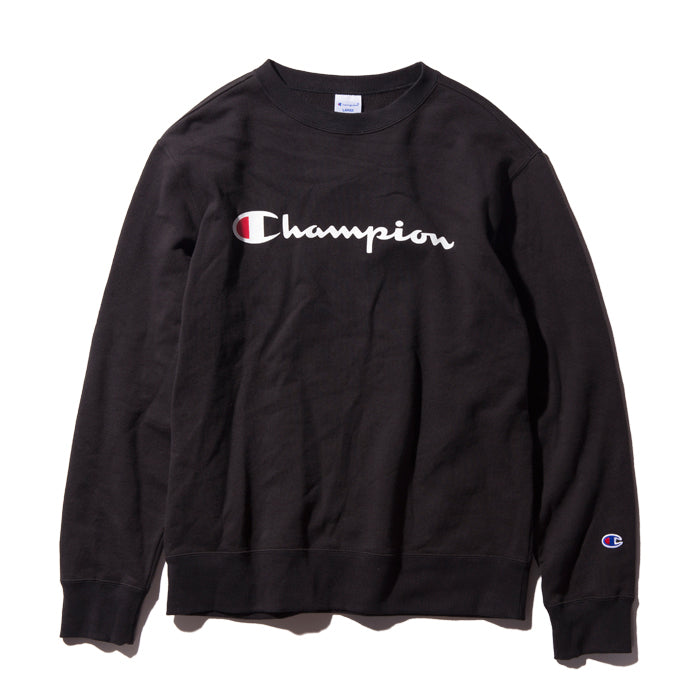 Champion 裏毛クルーネックロゴプリントスウェットシャツ M~XXL (チャンピオン 丸首 裏毛 パイル トレーナー 秋 冬 メンズ 男性) (在庫限り)