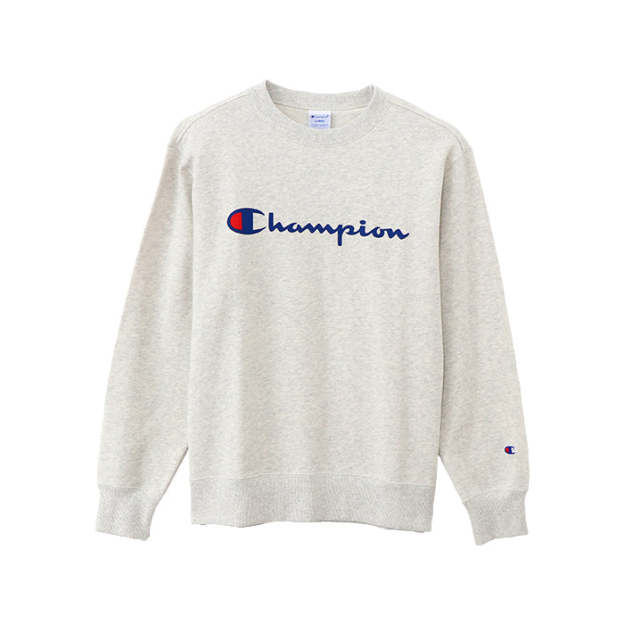 Champion 裏毛クルーネックロゴプリントスウェットシャツ M~XXL (チャンピオン 丸首 裏毛 パイル トレーナー 秋 冬 メンズ 男性) (在庫限り)